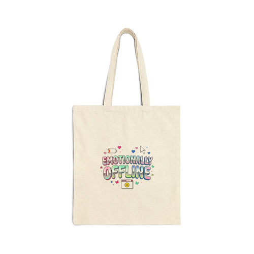 Emotionally Offline- Cotton Canvas Tote Bag