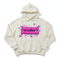 Hot pink Y2K aesthetic hoodie with Internet Princess graphic